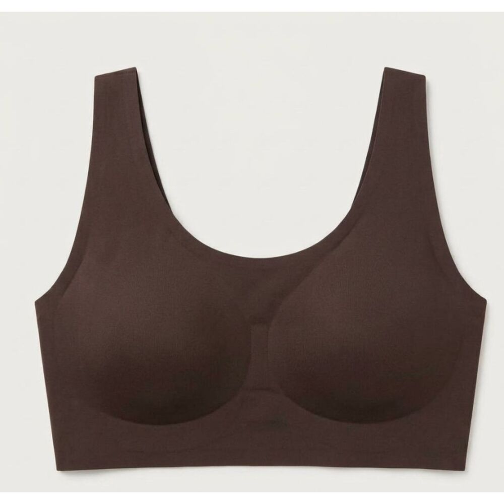 ThirdLove Smoothing Scoop Wireless Bra Brown Size XL Full Coverage